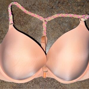 Victoria’s Secret Orange Push Up Bra Front Closure Size 36DD